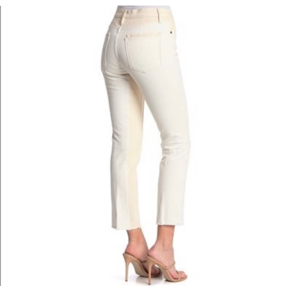 FRAME Le High Straight Leg Jeans in Blanc Multi-26 - Picture 1 of 5